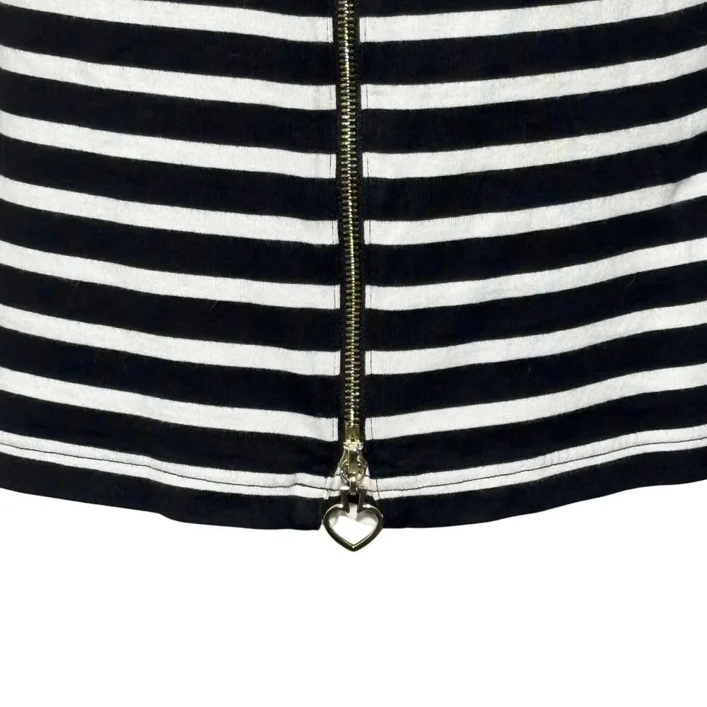 Kate Spade SZ S 100% Cotton Striped Black White Dress - Picture 8 of 12